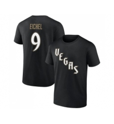 Men's Vegas Golden Knights #9 Jack Eichel Black T-Shirt
