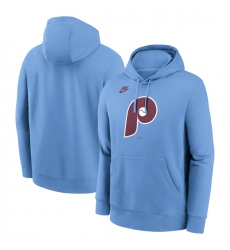 Men's Philadelphia Phillies Blue Cooperstown Collection Logo Club Pullover Hoodie