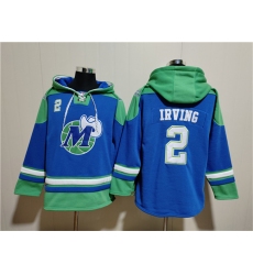 Men's Dallas Mavericks #2 Kyrie Irving Royal Ageless Must-Have Lace-Up Pullover Hoodie
