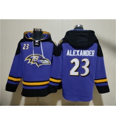 Men's Baltimore Ravens #23 Jaire Alexander Ageless Must-Have Lace-Up Pullover Hoodie