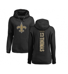 Football Women's New Orleans Saints #13 Michael Thomas Black Backer Pullover Hoodie