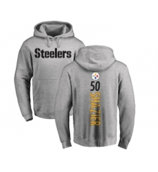 Football Pittsburgh Steelers #50 Ryan Shazier Ash Backer Pullover Hoodie
