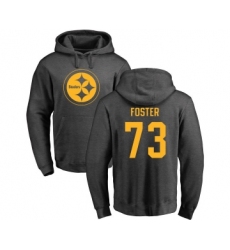 Football Pittsburgh Steelers #73 Ramon Foster Ash One Color Pullover Hoodie