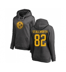 Football Women's Pittsburgh Steelers #82 John Stallworth Ash One Color Pullover Hoodie