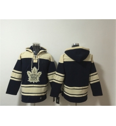 Men's Toronto Maple Leafs Blank Black All Stitched Sweatshirt Hoodie