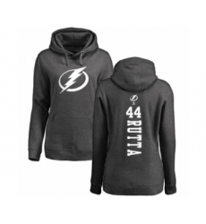 Hockey Women's Tampa Bay Lightning #44 Jan Rutta Charcoal One Color Backer Pullover Hoodie
