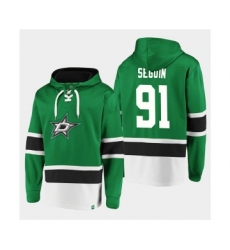 Men's Dallas Stars #91 Tyler Seguin Green Ageless Must-Have Lace-Up Pullover Hoodie