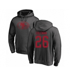 Football San Francisco 49ers #26 Tevin Coleman Ash One Color Pullover Hoodie