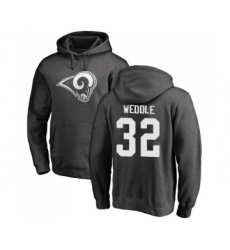 Football Los Angeles Rams #32 Eric Weddle Ash One Color Pullover Hoodie
