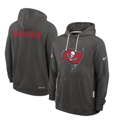 Men's Tampa Bay Buccaneers Pewter Sideline Standard Issue Initial Home Dri-FIT Pullover Hoodie