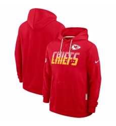 Men's Kansas City Chiefs Red Sideline Standard Issue Top Prospect Dri-FIT Hoodie