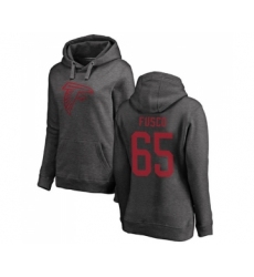Football Women's Atlanta Falcons #65 Brandon Fusco Ash One Color Pullover Hoodie