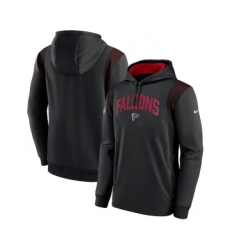 Mens Atlanta Falcons Black Sideline Stack Performance Pullover Hoodie