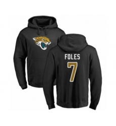 Football Jacksonville Jaguars #7 Nick Foles Black Name & Number Logo Pullover Hoodie