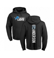 Football Detroit Lions #26 C.J. Anderson Black Backer Pullover Hoodie