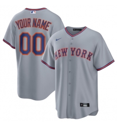 Men's New York Mets Active Player Custom Gray 2025 Limited Stitched Baseball Jersey