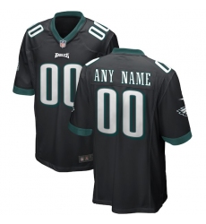 Men's Philadelphia Eagles Nike Black Alternate Replica Custom Game Jersey
