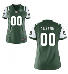 Women's New York Jets Nike Green Custom Game Jersey