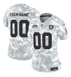 Women's Las Vegas Raiders Active Player Custom 2024 F.U.S.E Arctic Camo Salute To Service Limited Stitched Jersey(Run Small)