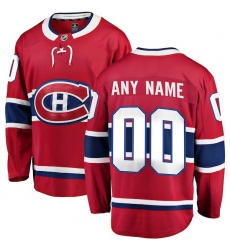 Men's Montreal Canadiens Fanatics Branded Red Home Breakaway Custom Jer