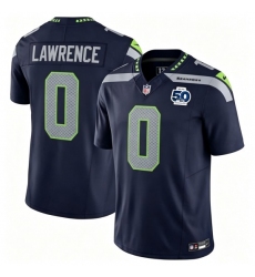 Men's Seattle Seahawks #0 Demarcus Lawrence Blue 2026 F U S E Vapor Untouchable Limited Stitched Football Jersey