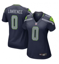 Women's Seattle Seahawks #0 DeMarcus Lawrence Nike College Navy Team Game Jersey
