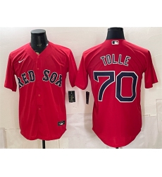 Men's Boston Red Sox #70 Payton Tolle Red Cool Base Stitched Baseball Jersey