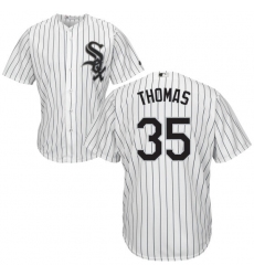 Men's Majestic Chicago White Sox #35 Frank Thomas White Home Flex Base Authentic Collection MLB Jersey
