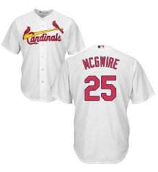 Men's St Louis Cardinals #25 Mark McGwire White Cool Base Stitched Baseball Jersey
