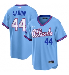 Men's Atlanta Braves #44 Hank Aaron Powder Blue 2026 City Connect Stadium Stitched Baseball Jersey