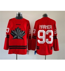 Men's Canada Hockey #93 Mitch Marner Red Stitched Jersey