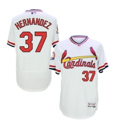 Men's Majestic St. Louis Cardinals #37 Keith Hernandez White Flexbase Authentic Collection Cooperstown MLB Jersey