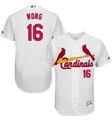 Men's Majestic St. Louis Cardinals #16 Kolten Wong White Home Flex Base Authentic Collection MLB Jersey