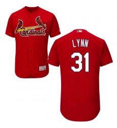 Men's Majestic St. Louis Cardinals #31 Lance Lynn Red Alternate Flex Base Authentic Collection MLB Jersey