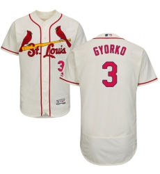 Men's Majestic St. Louis Cardinals #3 Jedd Gyorko Cream Alternate Flex Base Authentic Collection MLB Jersey