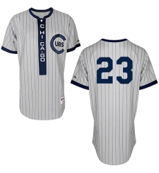 Men's Majestic Chicago Cubs #23 Ryne Sandberg Replica White 1909 Turn Back The Clock MLB Jersey