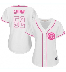 Women's Majestic Chicago Cubs #52 Justin Grimm Authentic White Fashion MLB Jersey