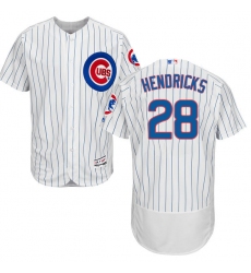 Men's Majestic Chicago Cubs #28 Kyle Hendricks White Home Flexbase Authentic Collection MLB Jersey