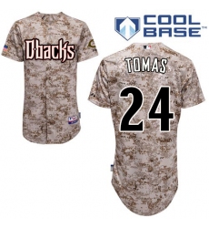 Men's Majestic Arizona Diamondbacks #24 Yasmany Tomas Authentic Camo Cool Base MLB Jersey