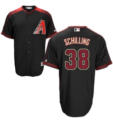 Men's Majestic Arizona Diamondbacks #38 Curt Schilling Authentic Black Alternate Home Cool Base MLB Jersey