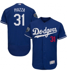 Men's Majestic Los Angeles Dodgers #31 Mike Piazza Royal Blue Flexbase Authentic Collection 2018 World Series MLB Jersey
