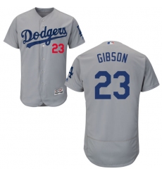 Men's Majestic Los Angeles Dodgers #23 Kirk Gibson Gray Alternate Road Flexbase Authentic Collection MLB Jersey