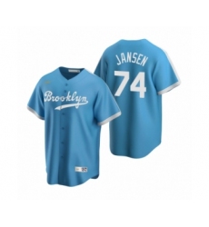 Men's Los Angeles Dodgers #14 Kenley Jansen Nike Light Blue Cooperstown Collection Alternate Jersey