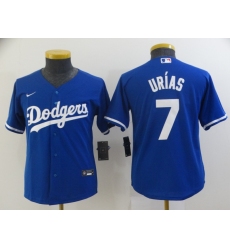 Youth Nike Los Angeles Dodgers #7 Julio Urias Blue Authentic Jersey