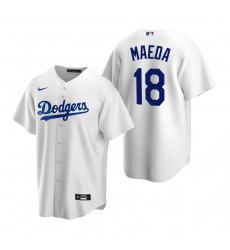 Men's Nike Los Angeles Dodgers #18 Kenta Maeda White Home Stitched Baseball Jersey