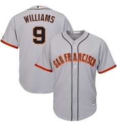 Men's Majestic San Francisco Giants #9 Matt Williams Replica Grey Road Cool Base MLB Jersey