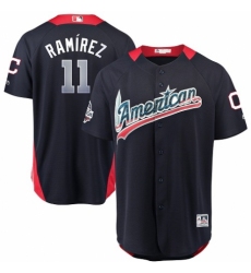 Youth Majestic Cleveland Indians #11 Jose Ramirez Game Navy Blue American League 2018 MLB All-Star MLB Jersey