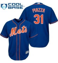 Youth Majestic New York Mets #31 Mike Piazza Authentic Royal Blue Alternate Home Cool Base MLB Jersey