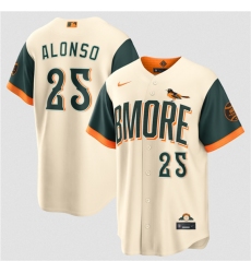 Men's Baltimore Orioles #25 Pete Alonso Natural 2026 City Connect Stadium Stitched Baseball Jersey