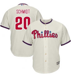 Youth Majestic Philadelphia Phillies #20 Mike Schmidt Replica Cream Alternate Cool Base MLB Jersey